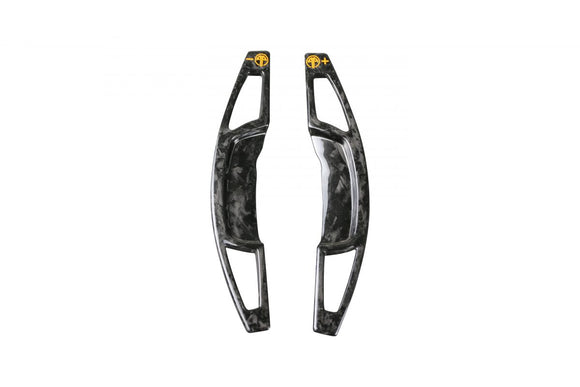 SUBARU forged carbon paddle shifters - black