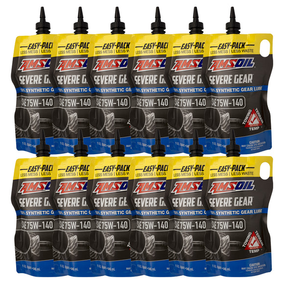 AMSOIL SEVERE GEAR 75W-140 100% Synthetic Gear Lube Case of 12