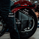 Willie & Max HD Softails,Yam Rd Stars,Kaw Vulcan 900,Suz C50 Black Jack Swingarm Bag - Black-2