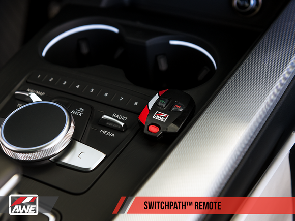 AWE SwitchPath™ Exhaust for B9 A5, Dual Outlet - Diamond Black Tips (includes DP and SwitchPath Remote)