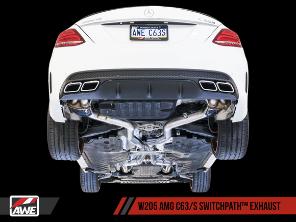 AWE SwitchPath™ Exhaust System for Mercedes-Benz W205 AMG C63/S Coupe - Non-Dynamic Performance Exhaust cars (no tips)