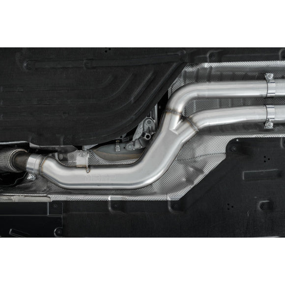 MBRP 2020+ Toyota Supra 3.0L T304 Stainless Steel, 3" Cat-Back Dual Rear Outlet, with Burnt End Tips