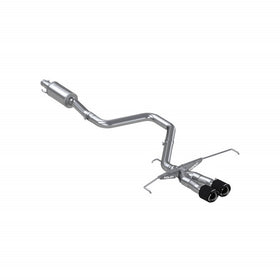 T304 Stainless Steel, 3" Cat Back, Dual Split Center Rear Exit, with Carbon Fiber Tips 2019-2020 Hyundai Velsoter 1.6L Turbo