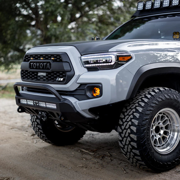 Cali Raised 16-23 Toyota Tacoma Stealth Bumper - Bull Bar / 32In Led Bar Spot