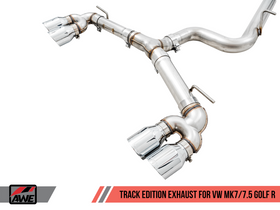 AWE Tuning MK7.5 Golf R Track Edition Exhaust w/Chrome Silver Tips 102mm - 0