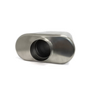 Ticon Industries 2.5in Low Pro Oval (2.5in Center In/Center Out) 17in L Ultralight Titanium Muffler-1