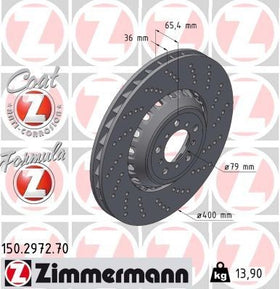 BMW Disc Brake Rotor - Zimmermann 34118072018