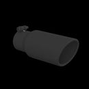 MBRP Universal Tip 4in OD 3in Inlet 10in Length Angled Rolled End Black-1