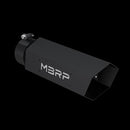 MBRP Universal Hex Tip 4in Inlet 16in Length w/ Logo - Black Coated-1