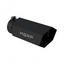 MBRP Universal Hex Tip 5in Inlet 16in Length w/ Logo - Black Coated-1