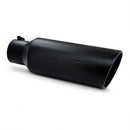 MBRP Universal Tip 6in OD Rolled End 4in Inlet 18in L Black Coated Exhaust Tip-1