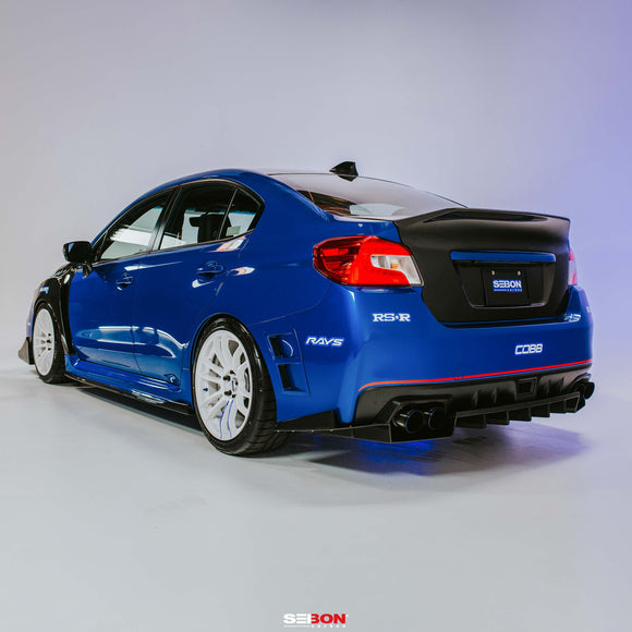 C-Style Carbon Fiber Trunk Lid For 2015-2021 Subaru WRX/STi
