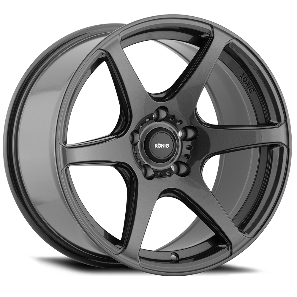 KONIG TANDEM 16 X 7.5 +45 5 X 100 CB73.1 GLOSS GRAPHITE