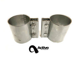 G8X single midpipe exhaust clamp set (2 ball clamps, 2 torca clamps) 2019+ X3M / X4M, 2021+ M3 / M4. 2023+ M2