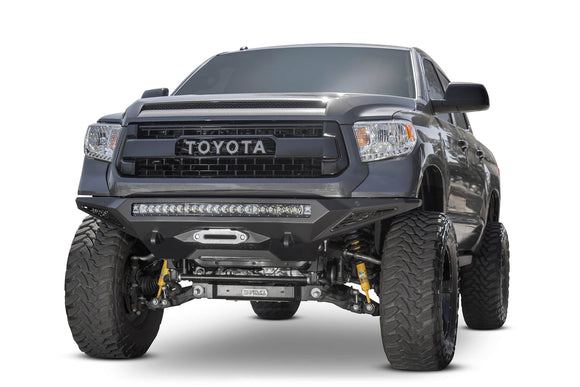 Addictive Desert Designs 2014+ Toyota Tundra Stealth Fighter Front Bumper w/Winch Mount & Sensors