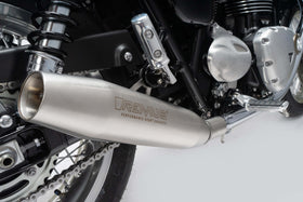 Remus 21+ Triumph Bonneville T100/T120 84mm SS Matte Tapered Muffler (w/Cat Converter) - Left