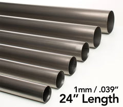 Ticon Industries 1.50in Diameter x 24.0in Length 1mm/.039in Wall Thickness Titanium Tube