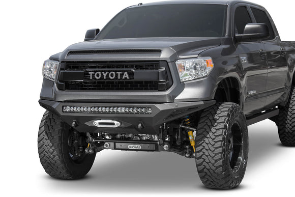 Addictive Desert Designs 2014+ Toyota Tundra Stealth Fighter Front Bumper w/Winch Mount & Sensors