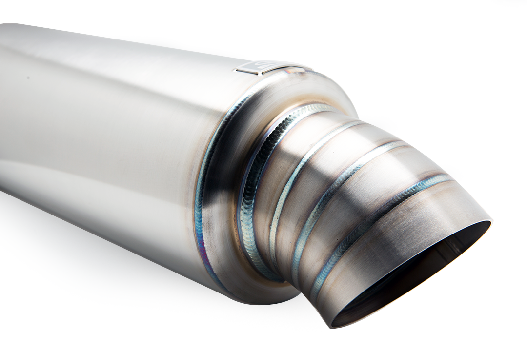 BLOX Racing 2.5 inch Universal Street Muffler - Turndown Tip