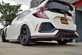 Rally Armor 17-22 Honda Civic Type R Black UR Mud Flap w/Dark Grey Logo - 0
