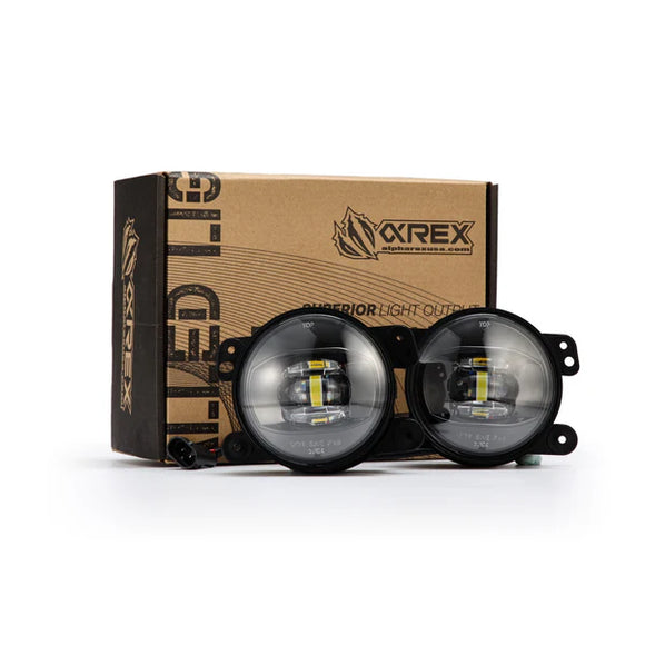 AlphaRex Universal Chrysler/Dodge/Hummer/Jeep DoubleTap Dual Color LED Proj Fog Lights - White/Amber