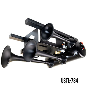 Kleinn Spare Tire Kit w/ Black Triple Horns/ 150 PSI Waterproof Air Compressor / 3.0 gal Air Tank