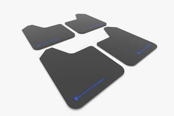 Rally Armor Universal Fit (No Hardware) Black UR Mud Flap w/ Blue Logo
