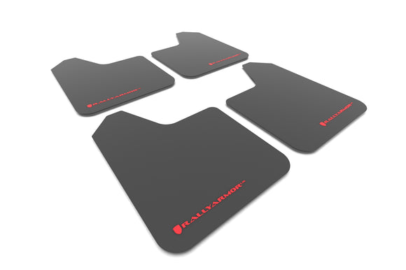 Rally Armor Universal Fit (No Hardware) Black UR Mud Flap w/ Red Logo