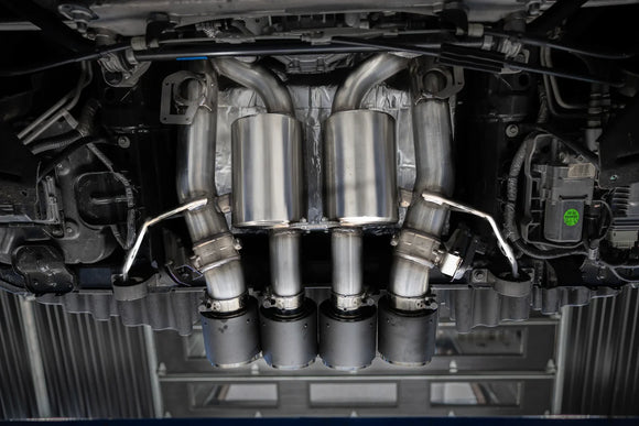 MBRP 14-19 Corvette 6.2L (NPP Models Only) T304SS 3in Cat-Back Dual Split w/ Quad Carbon Fiber Tips