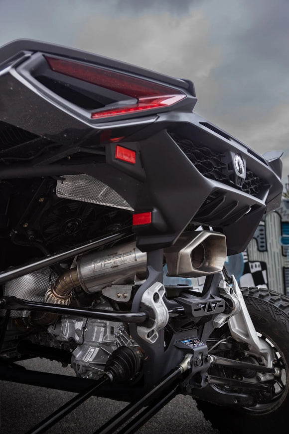 MBRP CAN-AM MAVERICK R 2024 2025 3" TURBO BACK, SINGLE SLIP-ON SYSTEM WITH CATAL