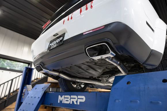 MBRP 17-23 Dodge Challenger 5.7L HEMI T304SS 3in Cat-Back Dual Split - Street Version