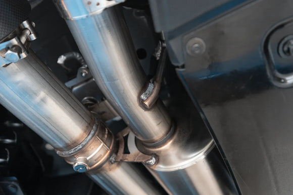MBRP 2024 Ford Mustang Dark Horse 3in Dual Split Rear Exit Exhaust w/ Quad CF Tips - T304