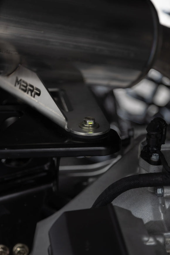 MBRP CAN-AM MAVERICK R 2024 2025 3" TURBO BACK, SINGLE SLIP-ON SYSTEM WITH CATAL