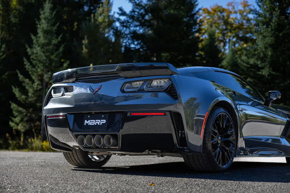 MBRP 14-19 Corvette 6.2L (NPP Models Only) T304SS 3in Cat-Back Dual Split w/ Quad Carbon Fiber Tips