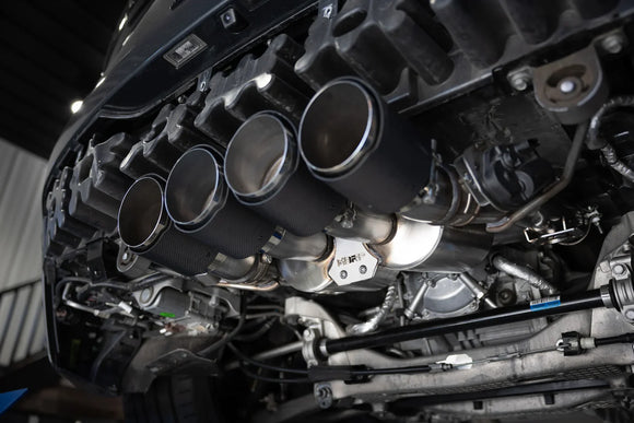 MBRP 14-19 Corvette 6.2L (NPP Models Only) T304SS 3in Cat-Back Dual Split w/ Quad Carbon Fiber Tips