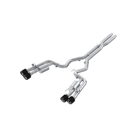 MBRP 2024 Ford Mustang Dark Horse 3in Dual Split Rear Exit Exhaust w/ Quad CF Tips - T304