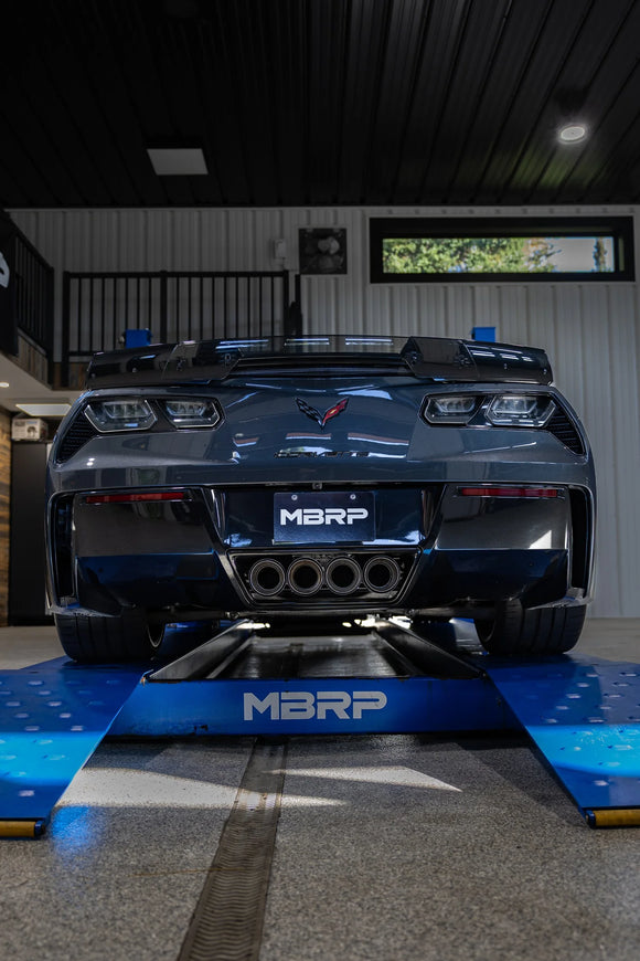 MBRP 14-19 Corvette 6.2L (NPP Models Only) T304SS 3in Cat-Back Dual Split w/ Quad Carbon Fiber Tips
