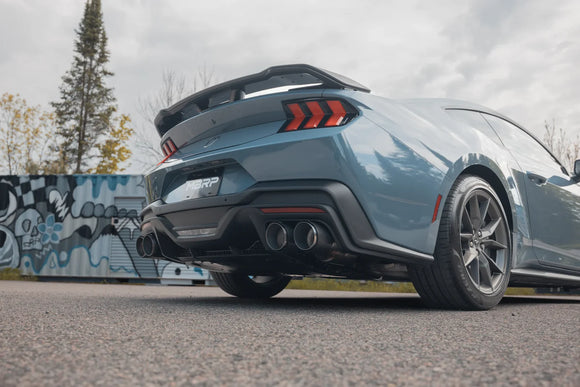 MBRP 2024 Ford Mustang Dark Horse 3in Dual Split Rear Exit Exhaust w/ Quad CF Tips - T304