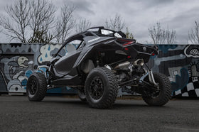 MBRP CAN-AM MAVERICK R 2024 2025 3" TURBO BACK, SINGLE SLIP-ON SYSTEM WITH CATAL - 0