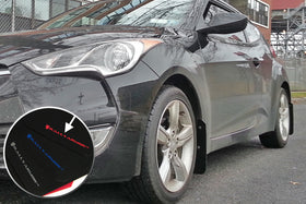 Rally Armor 12-18 Hyundai Veloster Black UR Mud Flap w/ Red Logo - 0