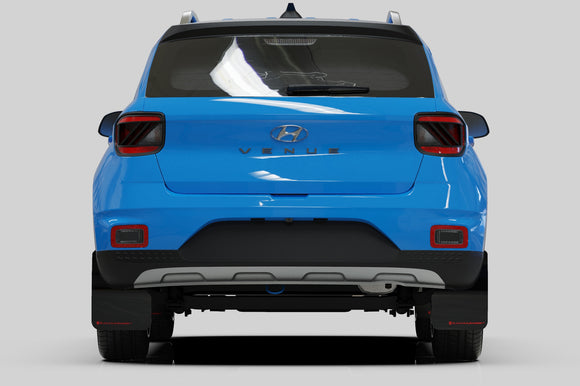 Rally Armor 20-25 Hyundai Venue Black Mud Flap Red Logo