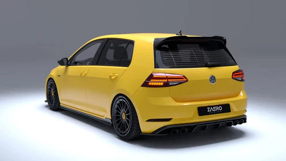Zaero Design VW Golf R Mk7.5 EVO-1 Gloss Black Rear Diffuser | ZA-VW-GOLF-75-R-DF