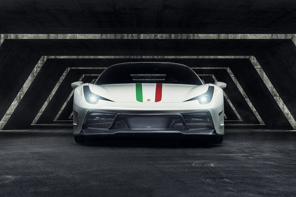 AERO 458-VX Aero Front Bumper w/ Front Spoiler Carbon Fiber PP 2x2 Glossy