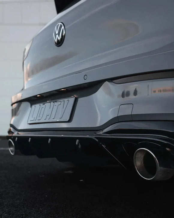 Zaero Design VW Golf GTI Mk8 & Mk8.5 EVO-1 Gloss Black Rear Diffuser | ZA-GOLF-8-GTI-DF