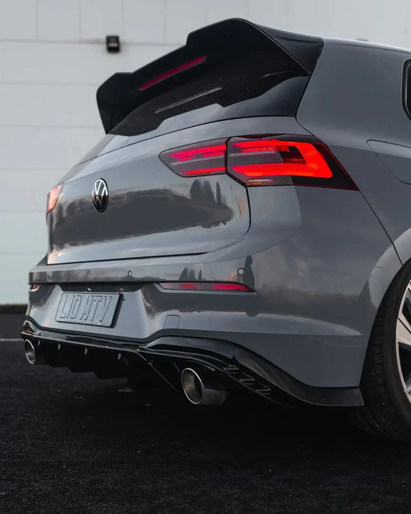 Zaero Design VW Golf GTI Mk8 & Mk8.5 EVO-1 Gloss Black Rear Diffuser | ZA-GOLF-8-GTI-DF