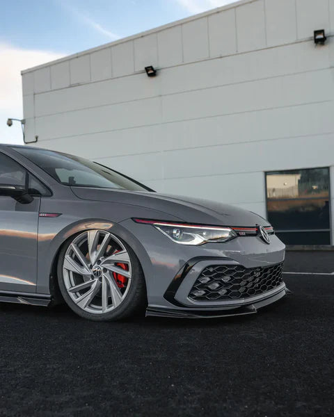 Zaero Design VW Golf GTI Mk8 EVO-1 Gloss Black Front Splitter | ZA-GOLF-8-GTI-FS