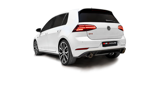 Remus 2018+ Volkswagen GTI (w/GPF) Axle Back Exhaust w/Conn Tube/Polished Tail Pipe Set