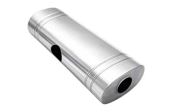 Xforce 304 Stainless Steel Oval Muffler 8x 5 x 24 East West Centre 3 centre