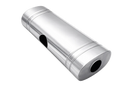 Xforce 304 Stainless Steel Oval Muffler 8x 5 x 24 East West 2.25 centre inle-1