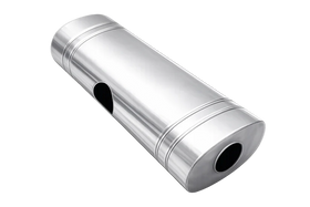 Xforce 304 Stainless Steel Oval Muffler 8x 5 x 24 East West 2.25 centre inle